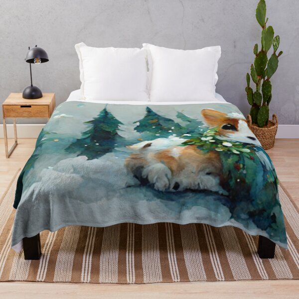 Item preview, Cute Corgi Winter Wonderland designed and sold by Paint-of-Heart.