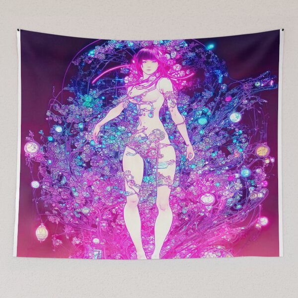 Item preview, Akiko Android CyberGate designed and sold by @adorcharm Modern & Classic AI Art.