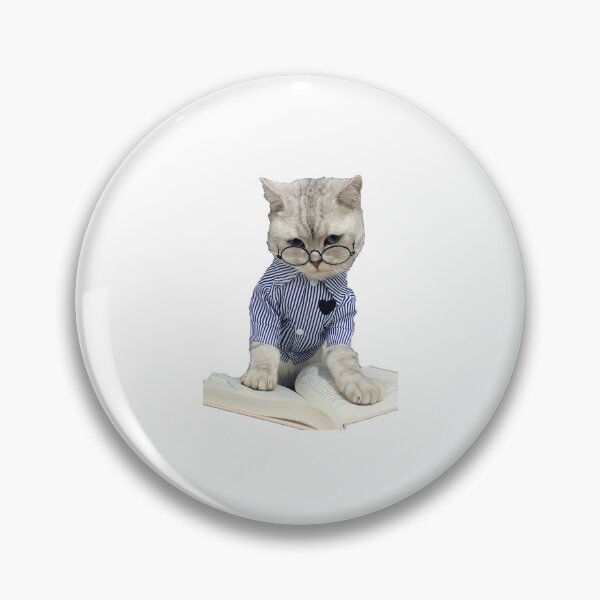 Item preview, Round Lens Cat Glasses reading book designed and sold by Brendaallen  Art.