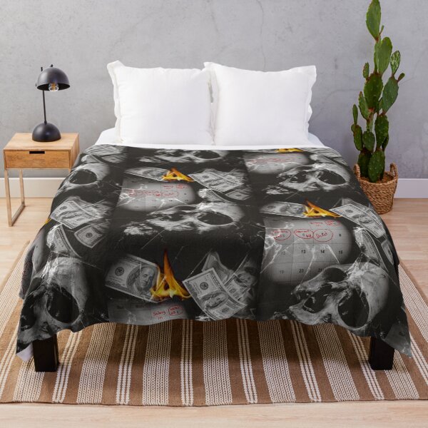 Item preview, Heavy Metal Skull and burning money designed and sold by bas19101.