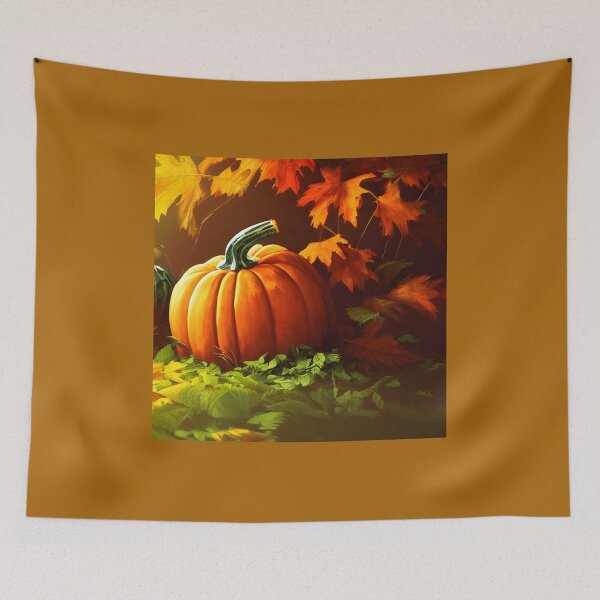 Item preview, Pumpkin in Leaves designed and sold by NitaBond.