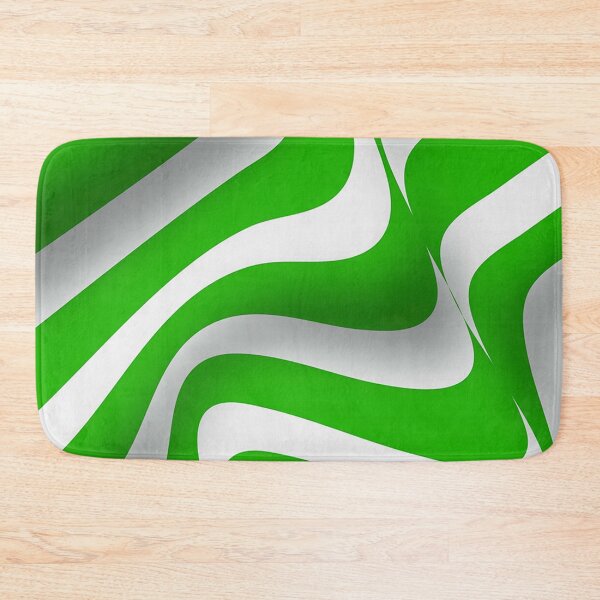Item preview, Abstract Strips Art white lime green  designed and sold by Tshirtstory.