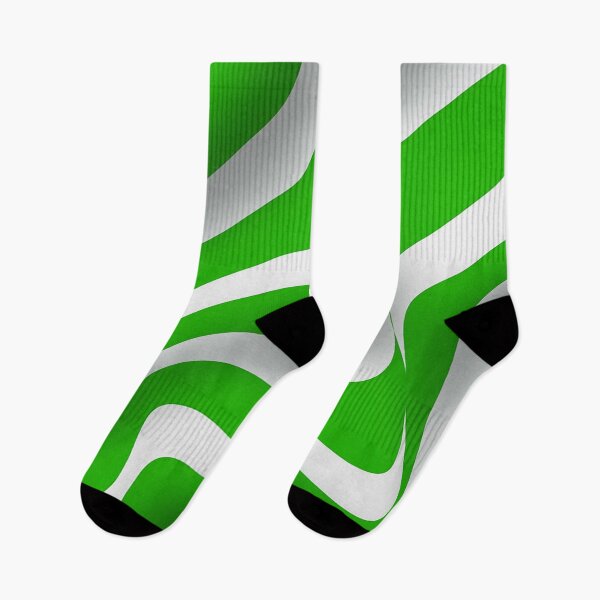 Item preview, Abstract Strips Art white lime green  designed and sold by Tshirtstory.