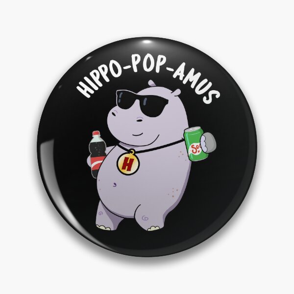 Item preview, Hippo-pop-amus Soda Pop Funny Hippo Puns (Dark BG) designed and sold by punnybone.