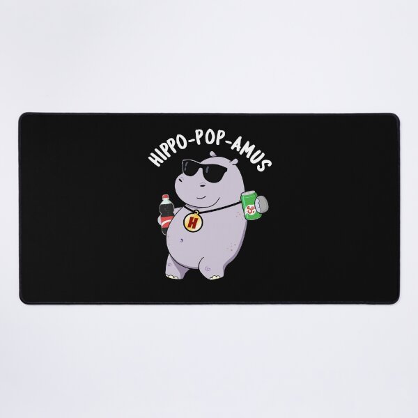 Item preview, Hippo-pop-amus Soda Pop Funny Hippo Puns (Dark BG) designed and sold by punnybone.