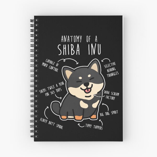 Item preview, Black and Tan Shiba Inu Dog Anatomy designed and sold by Clara Hollins.
