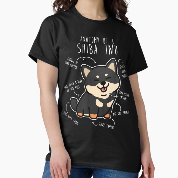 Item preview, Black and Tan Shiba Inu Dog Anatomy designed and sold by Clara Hollins.