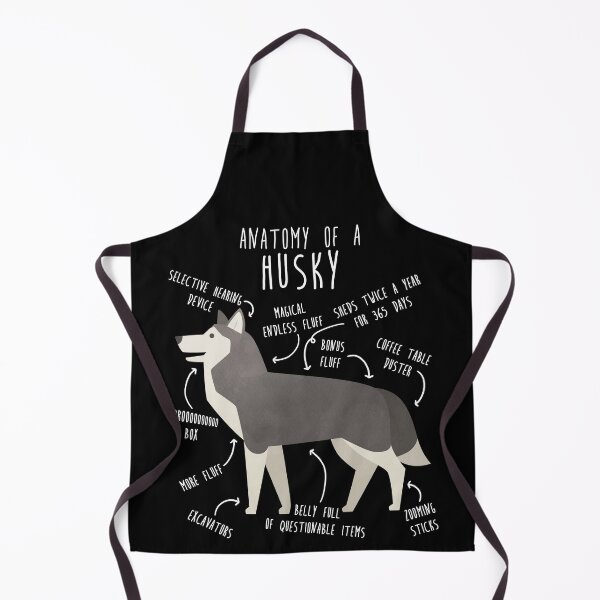 Item preview, Grey Siberian Husky Dog Anatomy designed and sold by Clara Hollins.