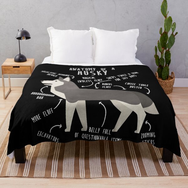 Item preview, Grey Siberian Husky Dog Anatomy designed and sold by Clara Hollins.