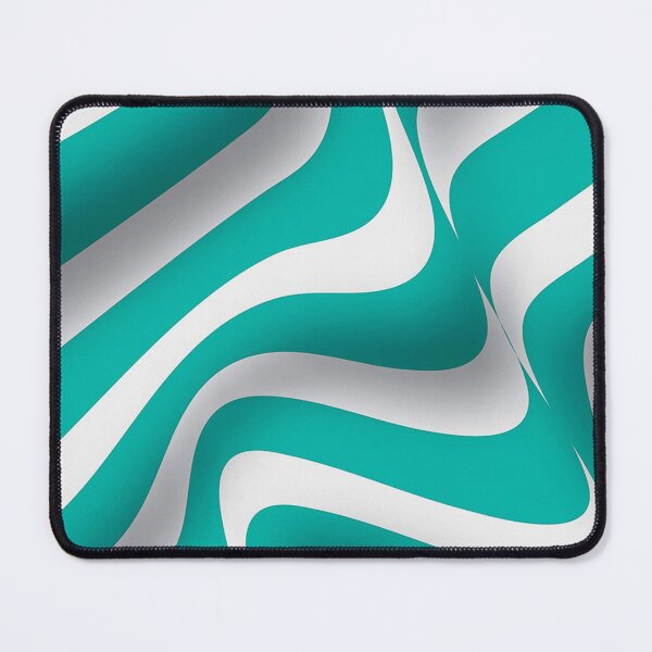 Item preview, Abstract Strips Art white Aqua designed and sold by Tshirtstory.