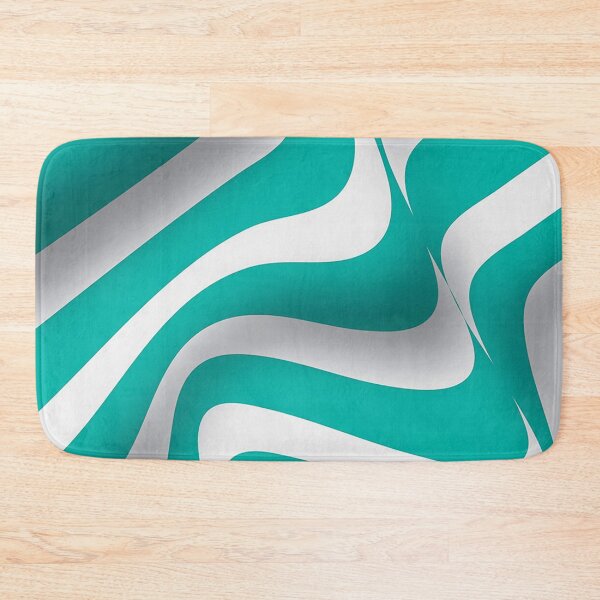 Item preview, Abstract Strips Art white Aqua  designed and sold by Tshirtstory.