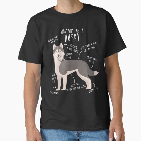 Item preview, Grey Siberian Husky Dog Anatomy designed and sold by Clara Hollins.