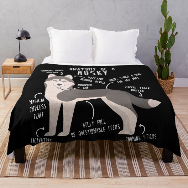 Item preview, Grey Siberian Husky Dog Anatomy designed and sold by Clara Hollins.