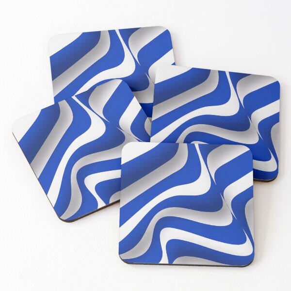 Item preview, Abstract Strips Art white Blue  designed and sold by Tshirtstory.