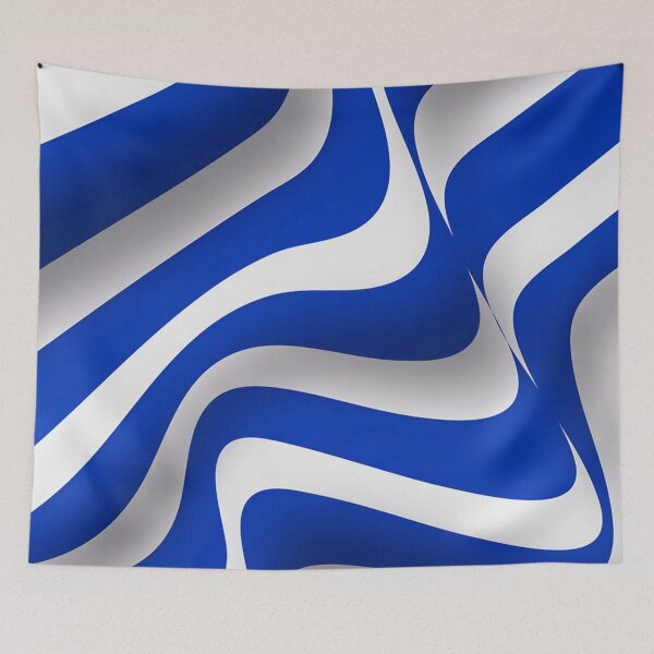 Item preview, Abstract Strips Art white Blue  designed and sold by Tshirtstory.