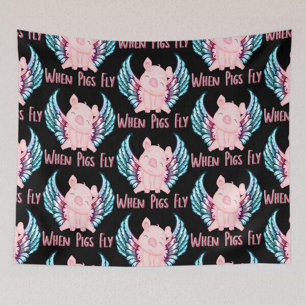 Item preview, Cute Pig - When Pigs Fly designed and sold by handsoftime2020.