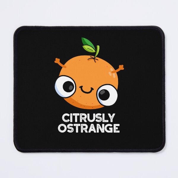 Item preview, Citrusly Ostrange Strange Funny Orange Puns (Dark BG) designed and sold by punnybone.