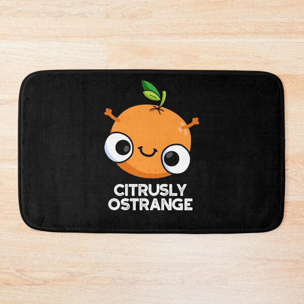 Item preview, Citrusly Ostrange Strange Funny Orange Puns (Dark BG) designed and sold by punnybone.
