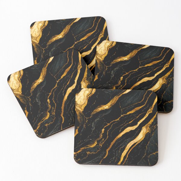Item preview, Black and Gold Marble designed and sold by ArtMadeByAI.