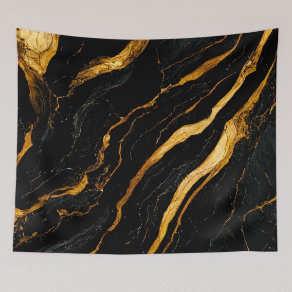 Item preview, Black and Gold Marble designed and sold by ArtMadeByAI.