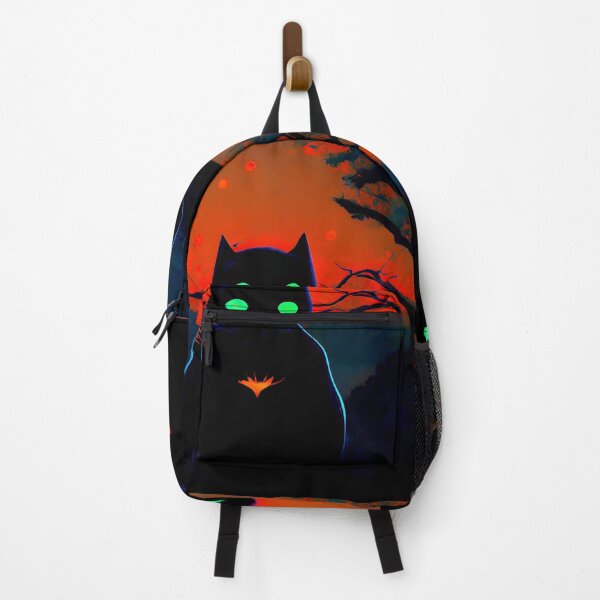 Item preview, Cute Spooky Halloween Cat With Red Moon designed and sold by Cannabliss Shop.