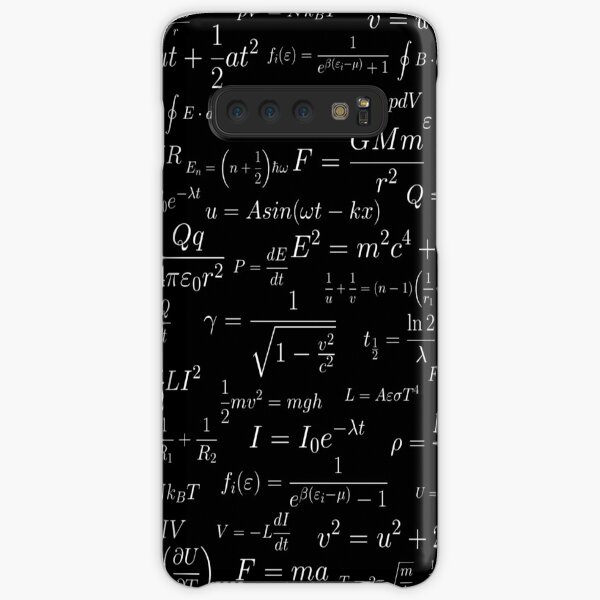 Física - blanco sobre negro Funda rígida para Samsung Galaxy