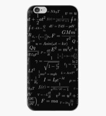Physics - white on black iPhone Case