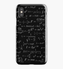 Physics - white on black iPhone Case