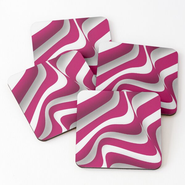 Item preview, Abstract Strips Art white Pink designed and sold by Tshirtstory.