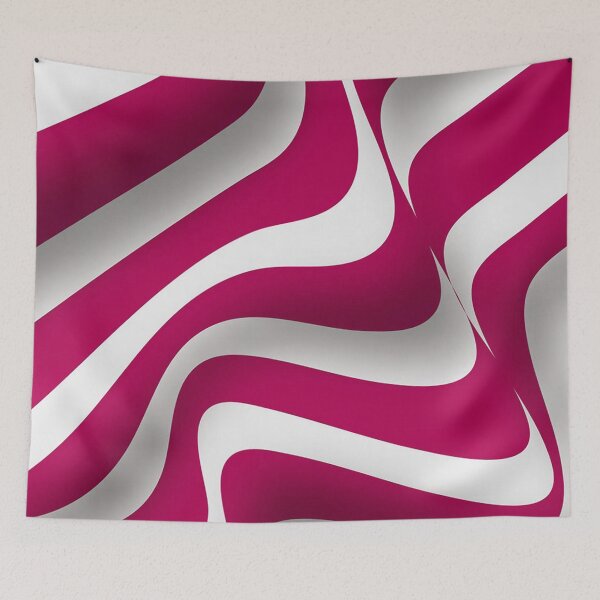 Item preview, Abstract Strips Art white Pink designed and sold by Tshirtstory.