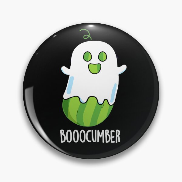 Item preview, Booocumber Ghost Funny Cucumber Puns (Dark BG) designed and sold by punnybone.