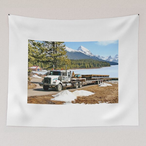 Item preview, Unloading on Maligne Lake designed and sold by AnnDixon.