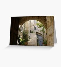Entrance to Greek Quarters Greeting Card