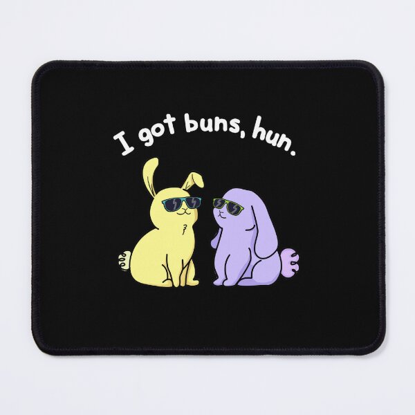 Item preview, I Got Buns Hun Funny Bunny Rabbit Pun (Dark BG) designed and sold by punnybone.