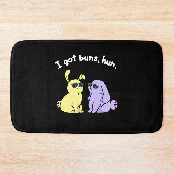 Item preview, I Got Buns Hun Funny Bunny Rabbit Pun (Dark BG) designed and sold by punnybone.
