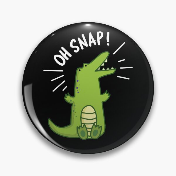 Item preview, Oh Snap Funny Snapping Crocodile Puns (Dark BG) designed and sold by punnybone.