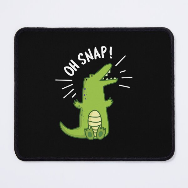 Item preview, Oh Snap Funny Snapping Crocodile Puns (Dark BG) designed and sold by punnybone.