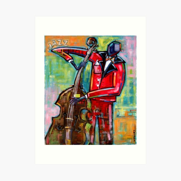Bass Player Art Print