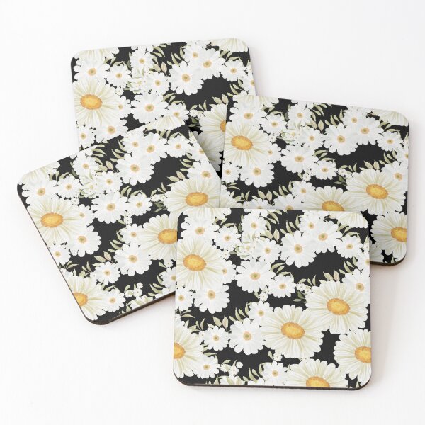 Item preview, daisy, white flowers, daisy patterns, floral pattern, floral wall art, daisy illustraition designed and sold by quotefactory.