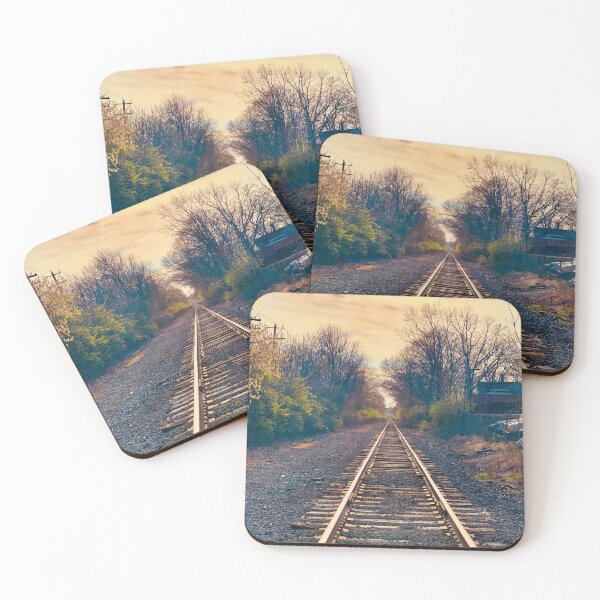 Item preview, Railway at sunset designed and sold by AcelaRB.