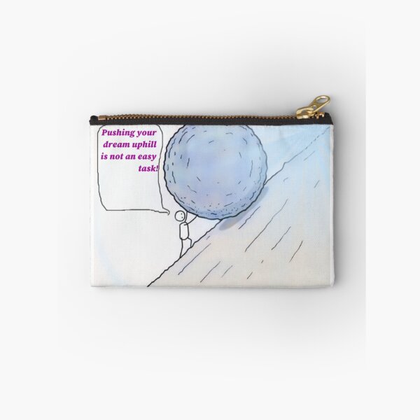 Item preview, Hand drawn human stories. Quote "Pushing a dream uphill is not an easy task."  designed and sold by ErisMerch.