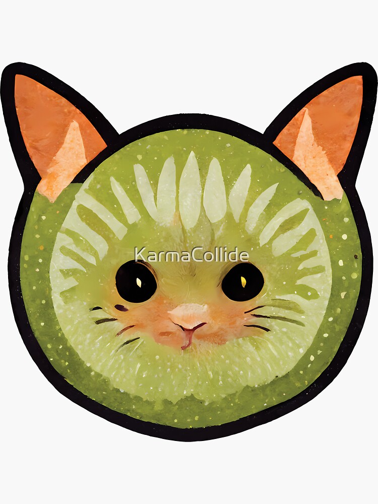"Kiwi Cat" Sticker for Sale by KarmaCollide Redbubble