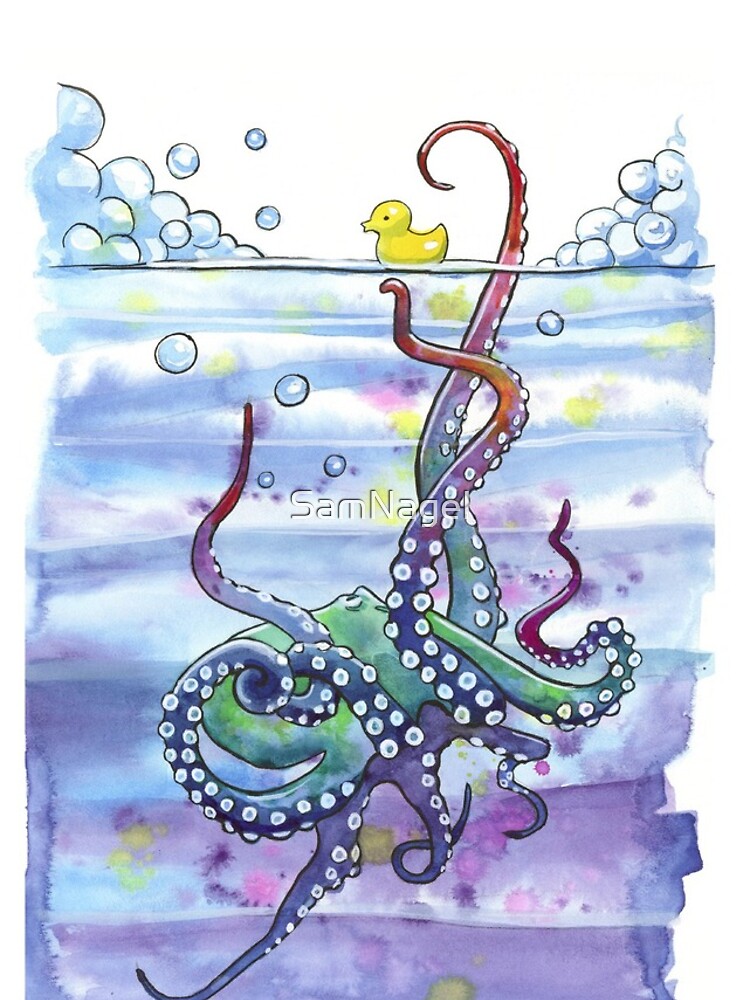 Disover Bath Time Octopus Iphone Case