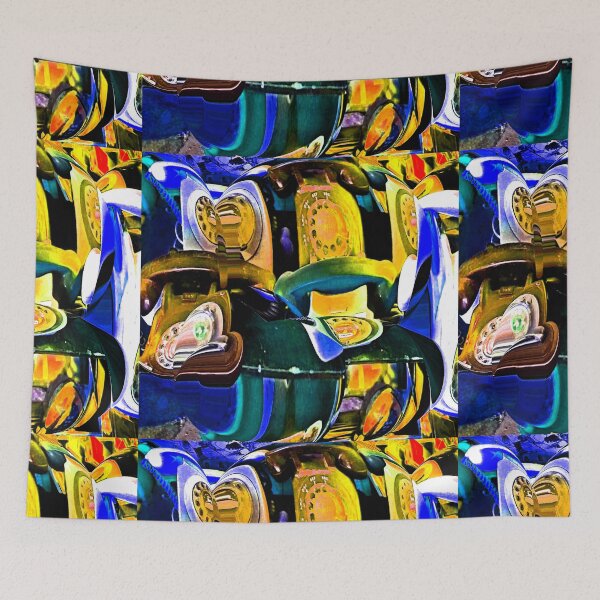 Item preview, Vintage retro rotary phones abstract by Iritof designed and sold by iritof.
