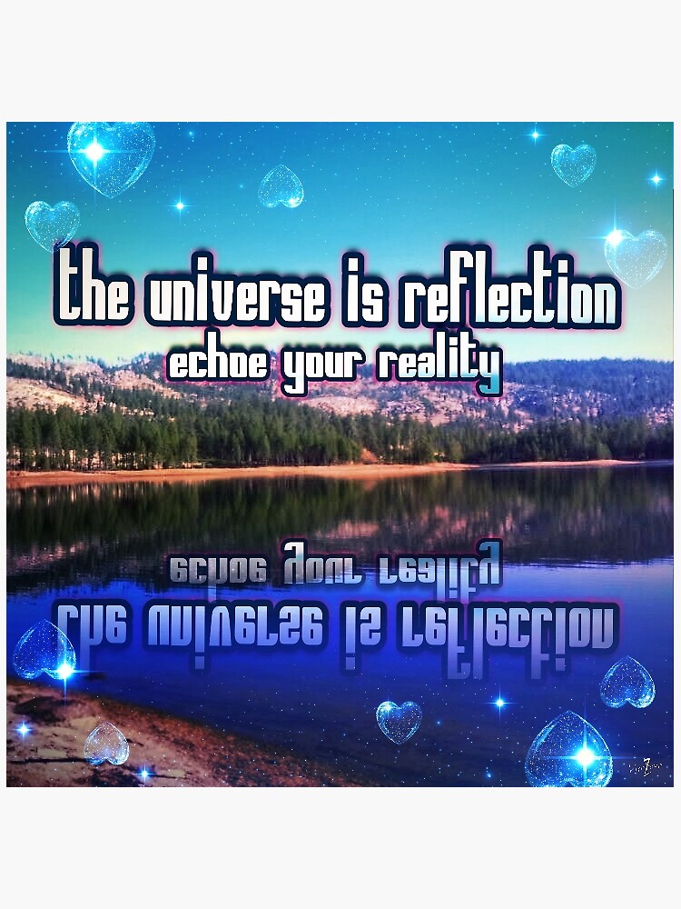 Thumbnail 3 of 3, Sticker, The Universe is Reflection designed and sold by KimberZcreation.
