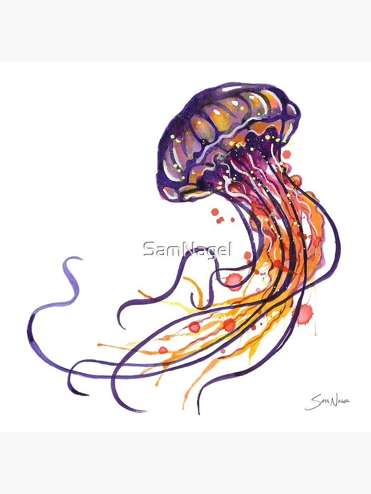 Jellyfish watercolor by SamNagel