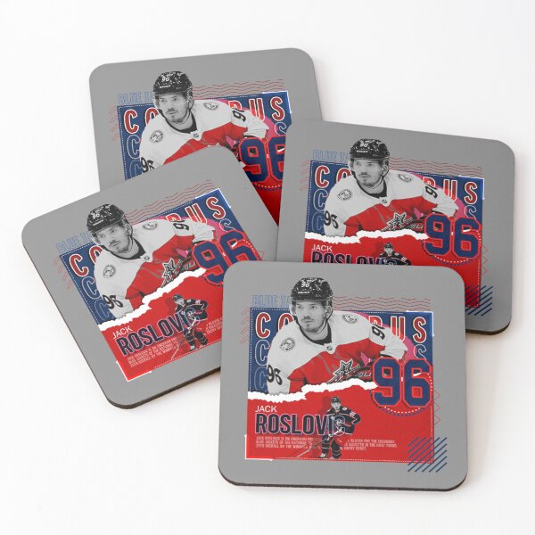 Item preview, jack roslovic hockey paper poster blue jackets designed and sold by flakesand.