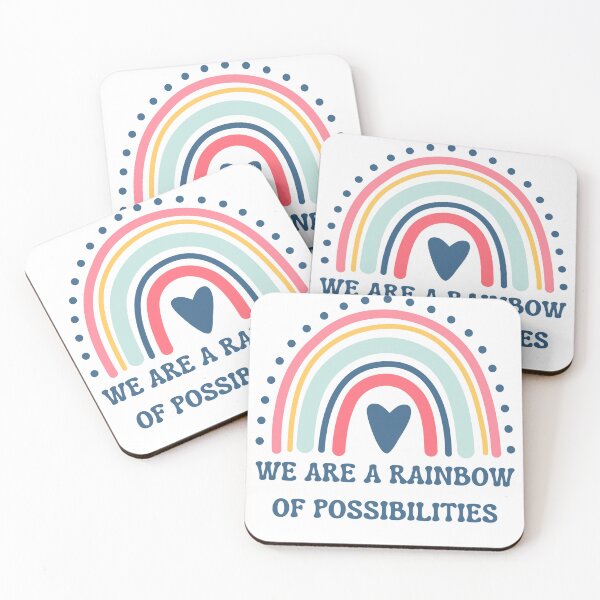 Item preview, Colorful Retro Rainbow Motivational Quote designed and sold by mann-doodles.