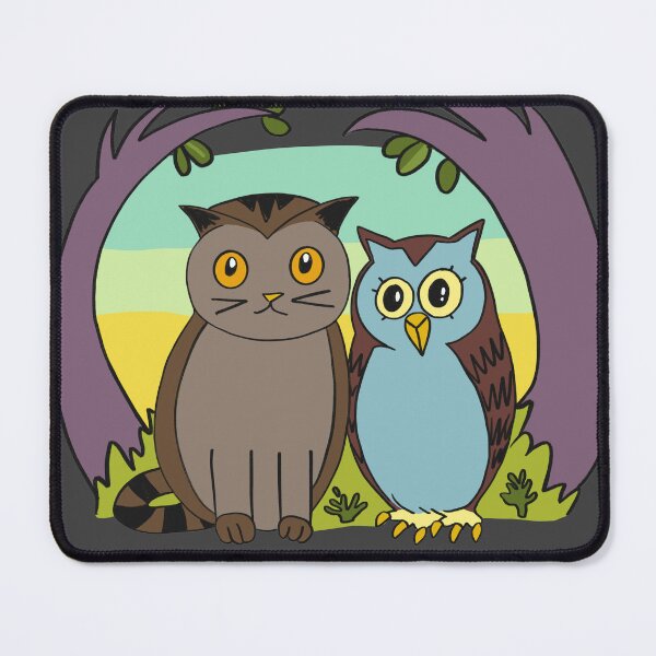 Item preview, a cat and an owl designed and sold by Tegunn Art & Design.