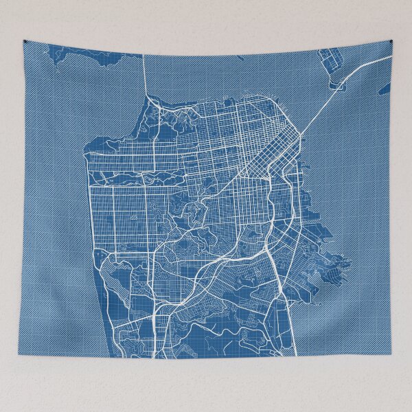 Item preview, San Francisco City Map of California, USA - Blueprint designed and sold by deMAP.